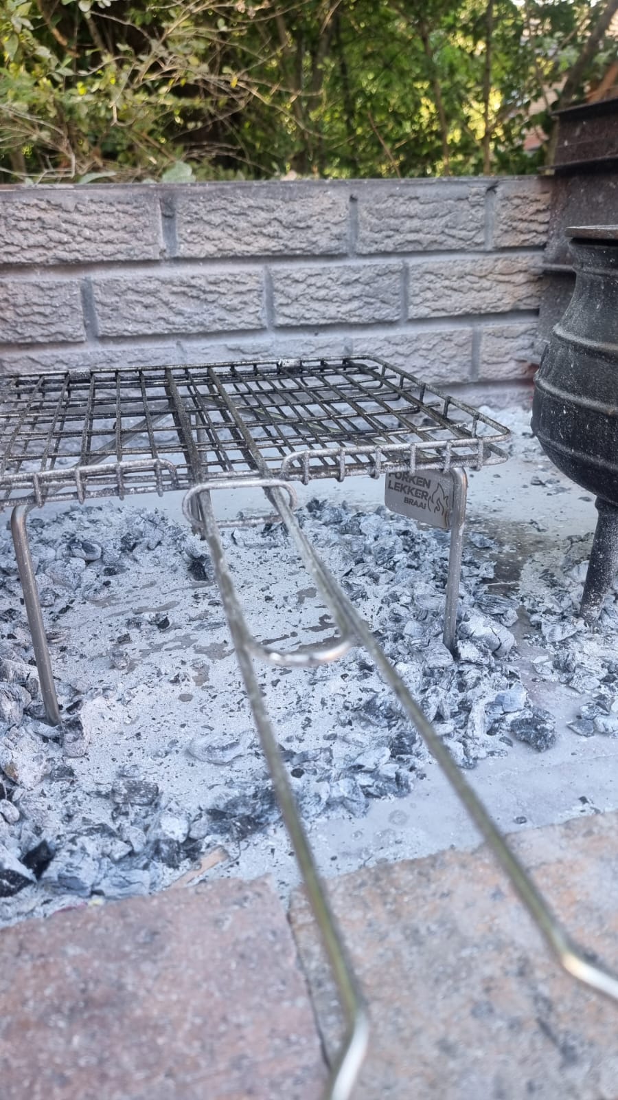Forken Lekker Braai Folding Grid Stand 150mm – Stainless Steel