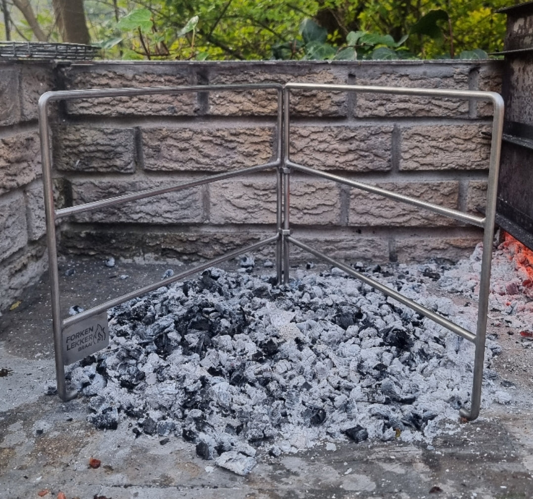 Forken Lekker Braai 3-Tier Folding Grid Stand – Stainless Steel