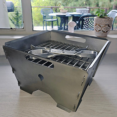 Flat Pack Basic Braai – fully assembled front view