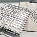 Flat Pack Biker Braai with Double Grid – folded flat for transport