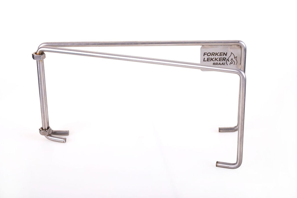 Forken Lekker Braai Folding Grid Stand 150mm – assembled side view
