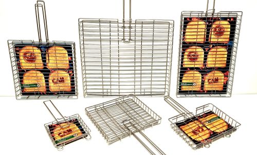 Sandwich Grid 15x15cm – 304 stainless steel with sliding handle extended