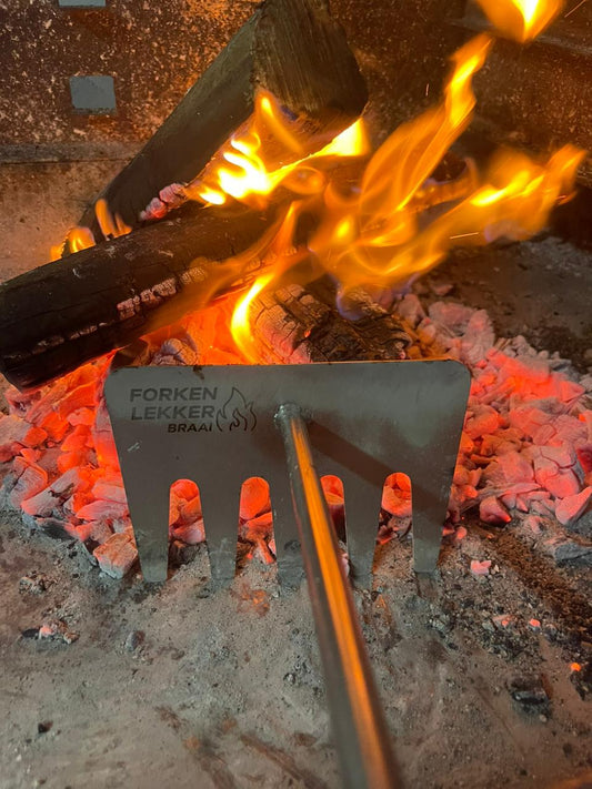 Forken Lekker Braai Rake – Stainless Steel