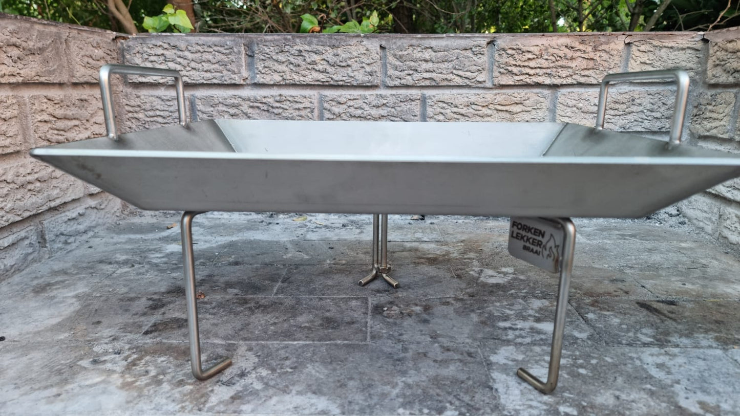 Forken Lekker Braai Griddle Pan – ridge detail close-up