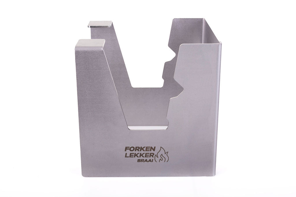 Forken Lekker Braai Rib Stand – folded flat for storage