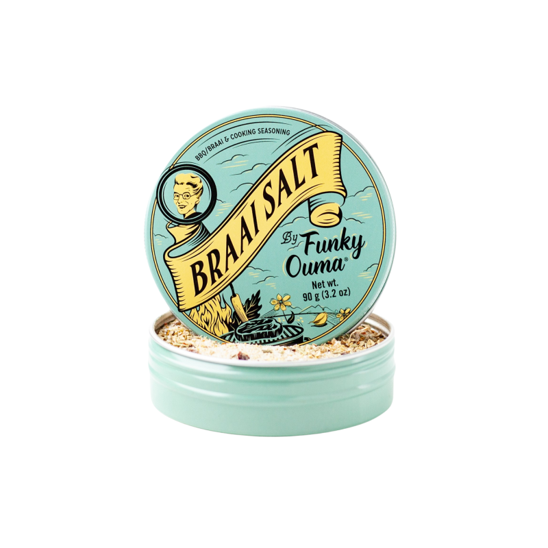 Funky Ouma Travel Trio Spice Pack – jar labels detail close-up