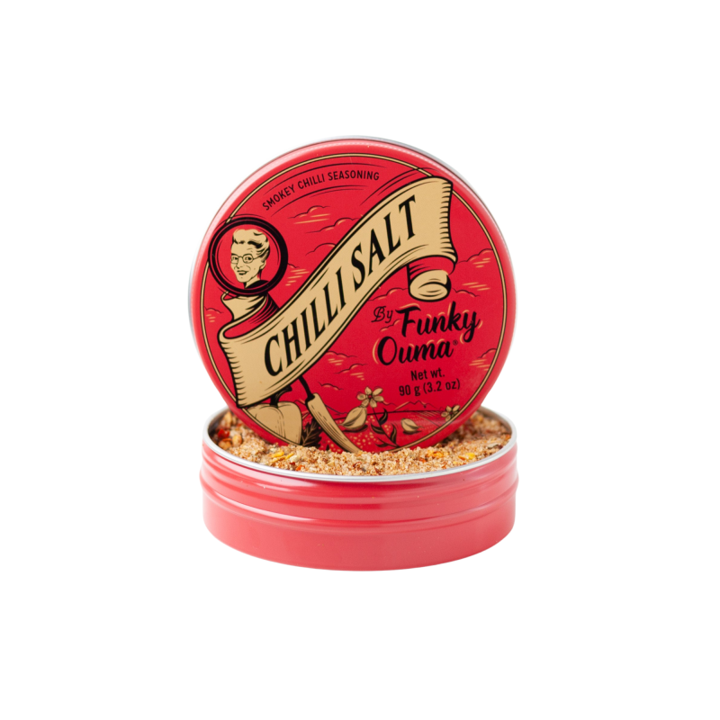 Funky Ouma Travel Trio Spice Pack – open jar showing spice texture