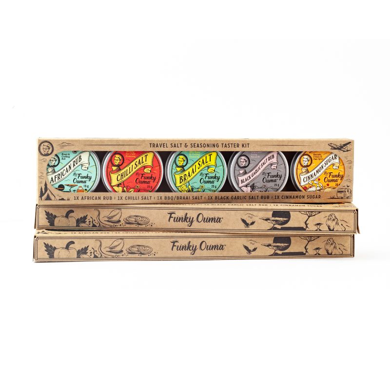 Funky Ouma Travelling Tiny Taster 5 Pack – jar labels detail