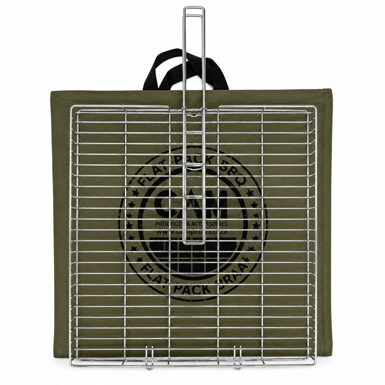 CAM Braai Grid 45x45cm with Bag – 304 Stainless Steel