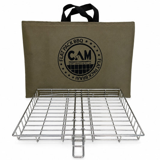 CAM Braai Grid 40x30cm with Bag – 304 Stainless Steel